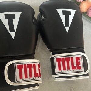 Title Boxing Black Gloves